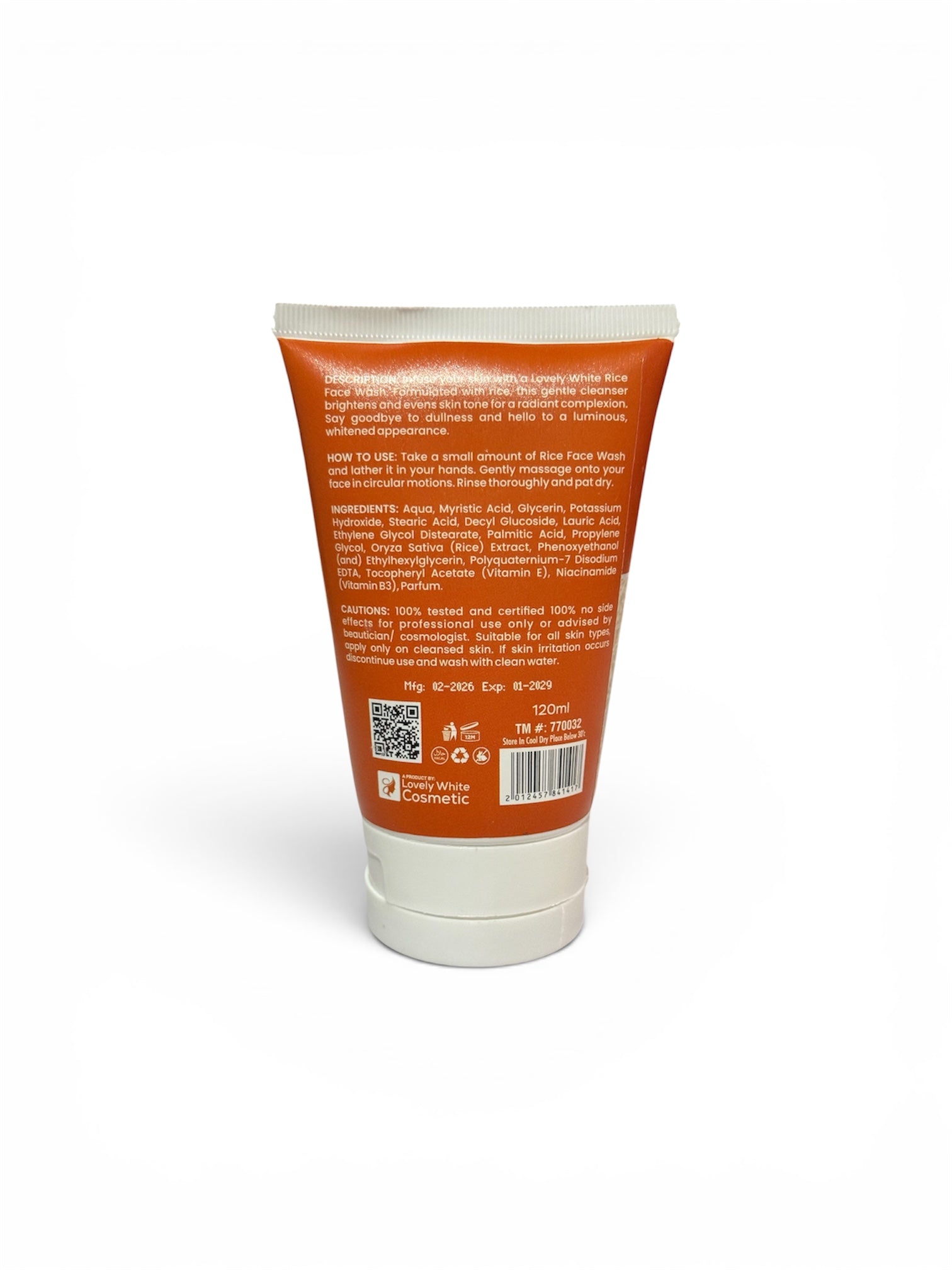 Lovely White Rice Clean Face Wash