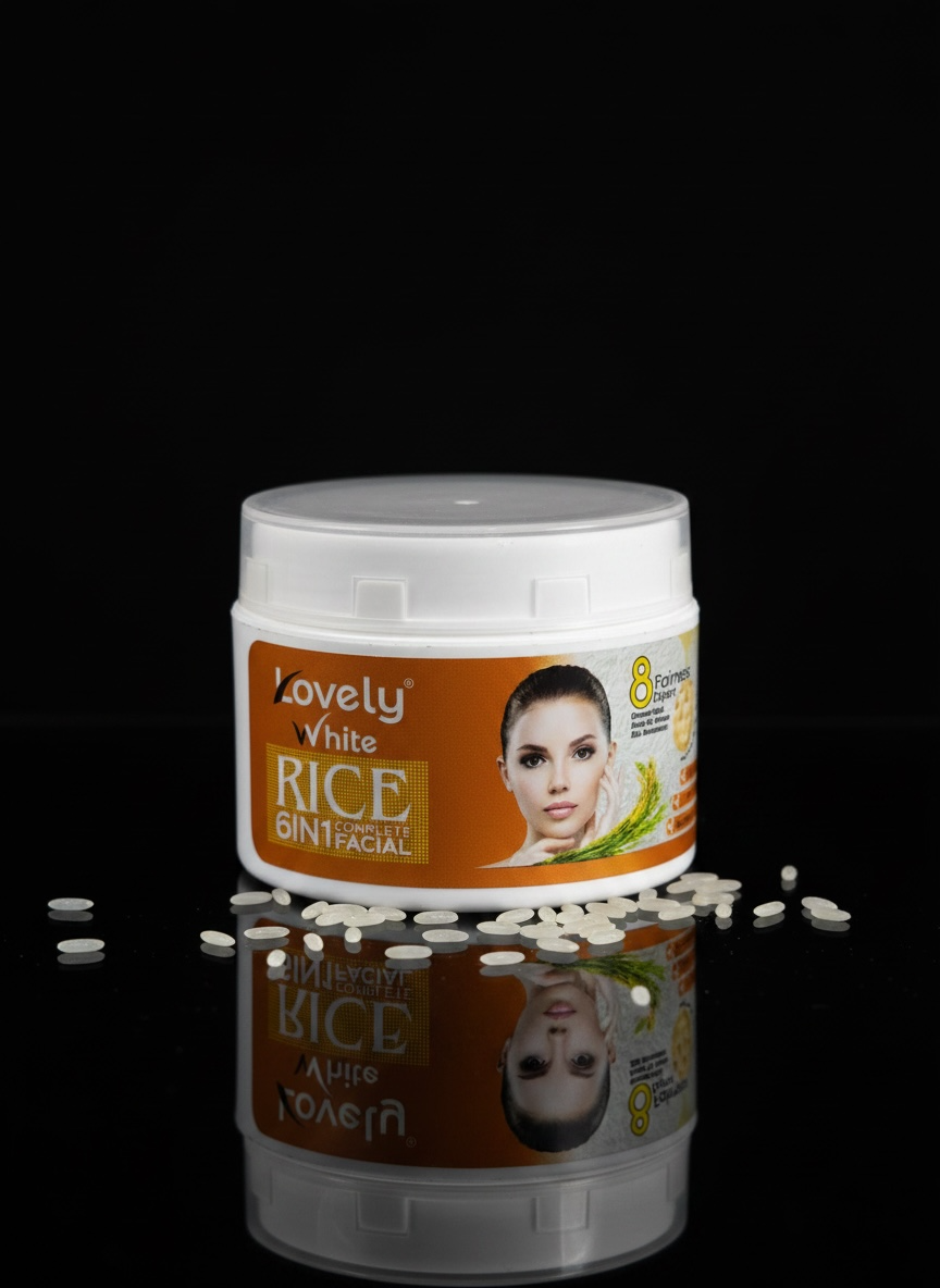 Lovely White 6-in-1 Rice Facial Jar | Instant Glow Formula