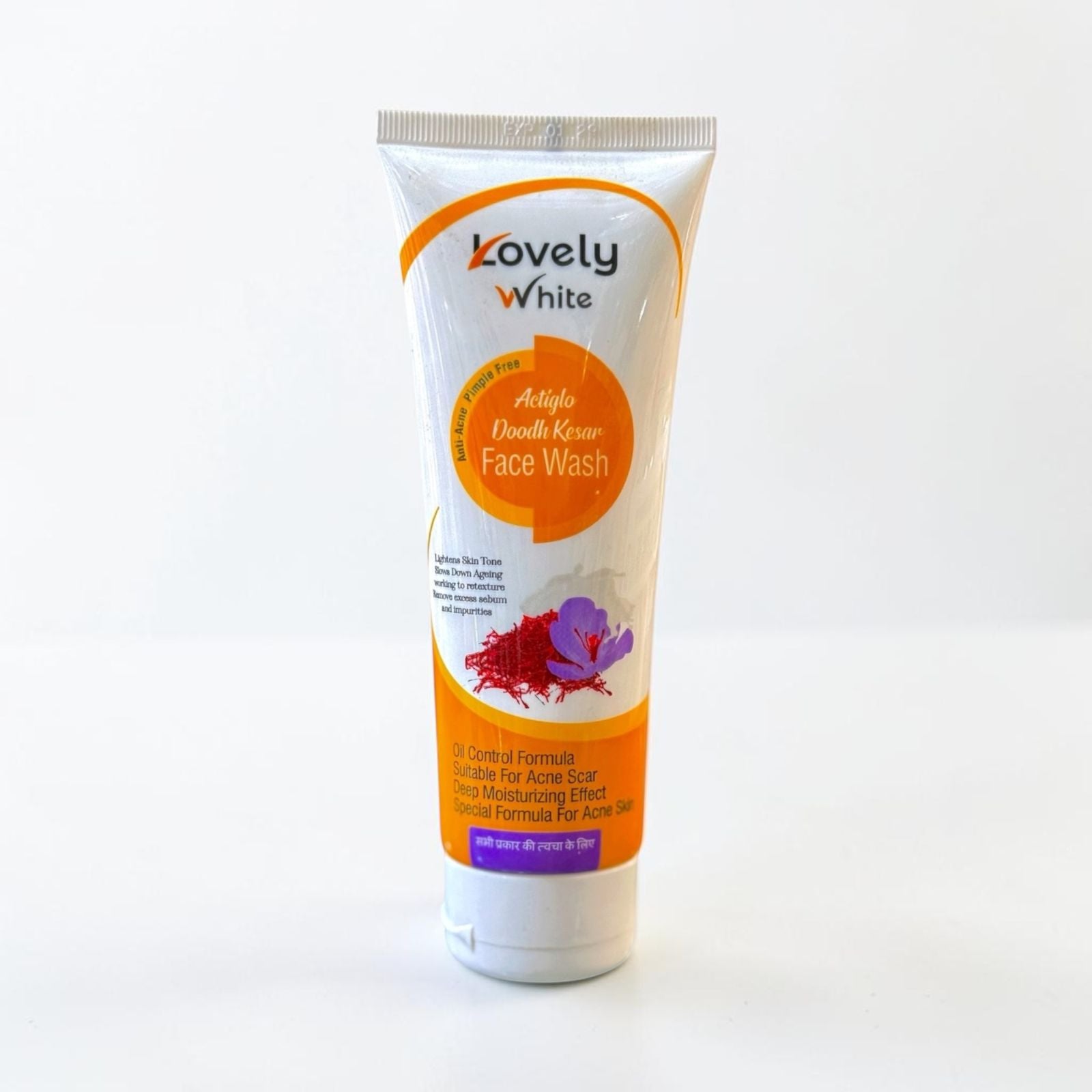 Lovely White Face Wash – Milk & Saffron Brightening Glow Cleanser