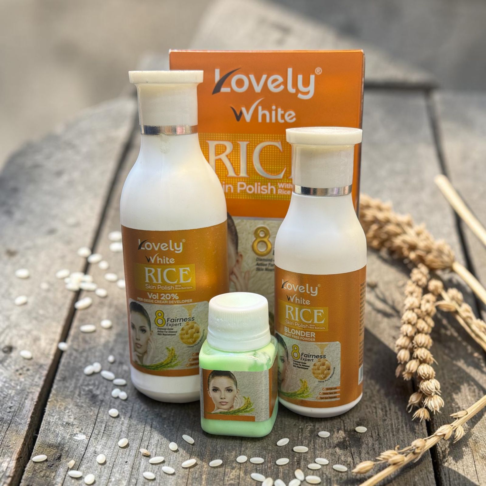 Lovely White Rice 3 In 1 Skin Polish Kit